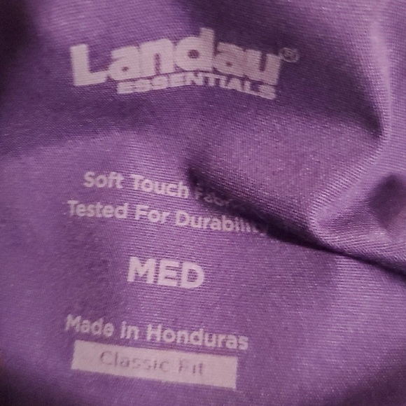 Landau Essentials Creased Front Elastic Waist Pants | NWT | Purple | Sz: M - Picture 9 of 11